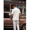 imagePJ PAUL JONES Mens Casual Knit Polor Shirt Short Sleeve Collared ShirtWhite