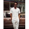 imagePJ PAUL JONES Mens Casual Knit Polor Shirt Short Sleeve Collared ShirtWhite
