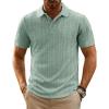 imagePJ PAUL JONES Mens Casual Knit Polor Shirt Short Sleeve Collared ShirtLight Green