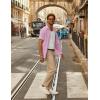 imagePJ PAUL JONES Mens Casual Button Down Shirt Textured Short Sleeve Summer Shirt wih PocketPink
