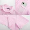 imagePJ PAUL JONES Mens Casual Button Down Shirt Textured Short Sleeve Summer Shirt wih PocketPink