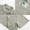 imagePJ PAUL JONES Mens Short Sleeve Button Down Shirts Casual Waffle Textured Loose Fit Summer Beach ShirtKhaki