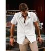 imagePJ PAUL JONES Mens Casual Shirts Short Sleeve Button Down Shirts Summer WrinkleFree Shirts with PocketWhite