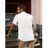 imagePJ PAUL JONES Mens Casual Shirts Short Sleeve Button Down Shirts Summer WrinkleFree Shirts with PocketWhite