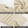 imagePJ PAUL JONES Mens Polo Shirts Short Sleeve V Neck Knit Textured Polo Casual Knitted Golf ShirtApricot