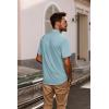 imagePJ PAUL JONES Mens Button Down Shirt Short Sleeve Casual Shirt Wrinkle Free Dress Shirt Summer Beach ShirtMint Green