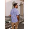 imagePJ PAUL JONES Mens Button Down Shirt Short Sleeve Casual Shirt Wrinkle Free Dress Shirt Summer Beach ShirtPurple
