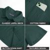 imagePJ PAUL JONES Mens Button Down Short Sleeve Shirt Summer Casual Cotton Button Up Beach Wedding ShirtsGreen
