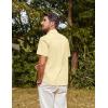 imagePJ PAUL JONES Mens Button Down Short Sleeve Shirt Summer Casual Cotton Button Up Beach Wedding ShirtsYellow