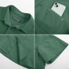 imagePJ PAUL JONES Mens Casual Button Down Shirts Short Sleeve Cotton Summer Beach Shirt with PocketsGreen