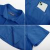 imagePJ PAUL JONES Mens Casual Button Down Shirts Short Sleeve Cotton Summer Beach Shirt with PocketsIndigo