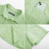 imagePJ PAUL JONES Mens Casual Button Down Shirts Short Sleeve Cotton Summer Beach Shirt with PocketsLight Green