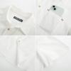 imagePJ PAUL JONES Mens Casual Button Down Shirts Short Sleeve Cotton Summer Beach Shirt with PocketsWhite