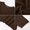 imagePJ PAUL JONES Mens TShirts Modern Fit V Neck Knit Shirts Textured Herringbone KnitwearCoffee