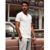 imagePJ PAUL JONES Mens TShirts Modern Fit V Neck Knit Shirts Textured Herringbone KnitwearLvory