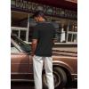 imagePJ PAUL JONES Mens V Neck Polo Shirt Textured Knit Slim Fit Golf TShirtsBlack