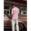 imagePJ PAUL JONES Mens V Neck Polo Shirt Textured Knit Slim Fit Golf TShirtsLeather Pink