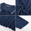 imagePJ PAUL JONES Mens V Neck Polo Shirt Textured Knit Slim Fit Golf TShirtsNavy Blue