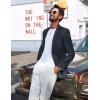 imagePJ PAUL JONES Mens Blazer Casual Sport Coat Slim Fit Lightweight Two Button Suit Blazer JacketDark Blue