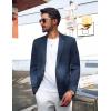 imagePJ PAUL JONES Mens Blazer Casual Sport Coat Slim Fit Lightweight Two Button Suit Blazer JacketNavy Blue