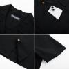 imagePJ PAUL JONES Mens Casual Button Down Shirt Short Sleeve Cuban Beach Shirt WrinkleFree Summer Shirts with PocketBlack
