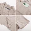 imagePJ PAUL JONES Mens Casual Button Down Shirt Short Sleeve Cuban Beach Shirt WrinkleFree Summer Shirts with PocketKhaki