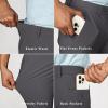 imagePJ PAUL JONES Mens Golf Pants 4Way Stretch Lightweight Work Casual Trousers Slim Fit Dress Pants with PocketsDark Grey