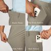 imagePJ PAUL JONES Mens Golf Pants 4Way Stretch Lightweight Work Casual Trousers Slim Fit Dress Pants with PocketsKhaki