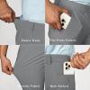 imagePJ PAUL JONES Mens Golf Pants 4Way Stretch Lightweight Work Casual Trousers Slim Fit Dress Pants with PocketsLight Grey