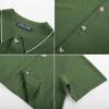 imagePJ PAUL JONES Mens Knit Polo Shirt Short Sleeve Button Down Shirt Vintage Summer Beach ShirtsArmy Green
