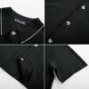imagePJ PAUL JONES Mens Knit Polo Shirt Short Sleeve Button Down Shirt Vintage Summer Beach ShirtsBlack