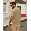 imagePJ PAUL JONES Mens Knit Polo Shirt Short Sleeve Button Down Shirt Vintage Summer Beach ShirtsCamel
