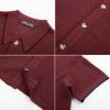 imagePJ PAUL JONES Mens Knit Polo Shirt Short Sleeve Button Down Shirt Vintage Summer Beach ShirtsDark Red