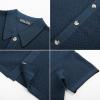 imagePJ PAUL JONES Mens Knit Polo Shirt Short Sleeve Button Down Shirt Vintage Summer Beach ShirtsNavy Blue