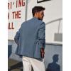 imagePJ PAUL JONES Mens Linen Casual Blazer Sport Coats Lightweight One Button Suit Jacket for SummerDenim Blue