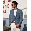 imagePJ PAUL JONES Mens Linen Casual Blazer Sport Coats Lightweight One Button Suit Jacket for SummerDenim Blue