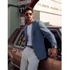 imagePJ PAUL JONES Mens Linen Casual Blazer Sport Coats Lightweight One Button Suit Jacket for SummerDenim Blue