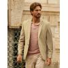imagePJ PAUL JONES Mens Linen Casual Blazer Sport Coats Lightweight One Button Suit Jacket for SummerKhaki
