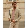 imagePJ PAUL JONES Mens Linen Casual Blazer Sport Coats Lightweight One Button Suit Jacket for SummerKhaki
