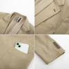 imagePJ PAUL JONES Mens Linen Casual Blazer Sport Coats Lightweight One Button Suit Jacket for SummerKhaki