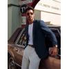 imagePJ PAUL JONES Mens Linen Casual Blazer Sport Coats Lightweight One Button Suit Jacket for SummerNavy