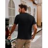imagePJ PAUL JONES Mens Polo Shirts Casual Textured Knittd Shirts Lightweight Breathable Polo ShirtBlack