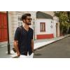 imagePJ PAUL JONES Mens Summer Knit Shirts Casual Short Sleeve Shirts Fashion Button Down ShirtsBlack