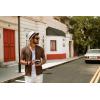 imagePJ PAUL JONES Mens Summer Knit Shirts Casual Short Sleeve Shirts Fashion Button Down ShirtsCoffee