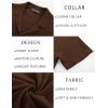 imagePJ PAUL JONES Mens Summer Knit Shirts Casual Short Sleeve Shirts Fashion Button Down ShirtsCoffee