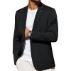 imagePJ PAUL JONES Mens Blazer Casual Sport Coat Slim Fit Lightweight Two Button Suit Blazer JacketBlack