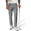 imagePJ PAUL JONES Mens Golf Pants 4Way Stretch Lightweight Work Casual Trousers Slim Fit Dress Pants with PocketsLight Grey
