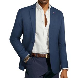 imagePJ PAUL JONES Mens Blazer Casual Sport Coat Slim Fit Lightweight Two Button Suit Blazer JacketNavy Blue
