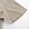 imagePJ PAUL JONES Men Casual Shirt Short Sleeve Summer Shirt Fashion Texture Button Down ShirtAprickhaki