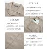 imagePJ PAUL JONES Men Casual Shirt Short Sleeve Summer Shirt Fashion Texture Button Down ShirtAprickhaki